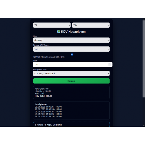 KDV Hesaplayıcı KDV Hesaplayıcı